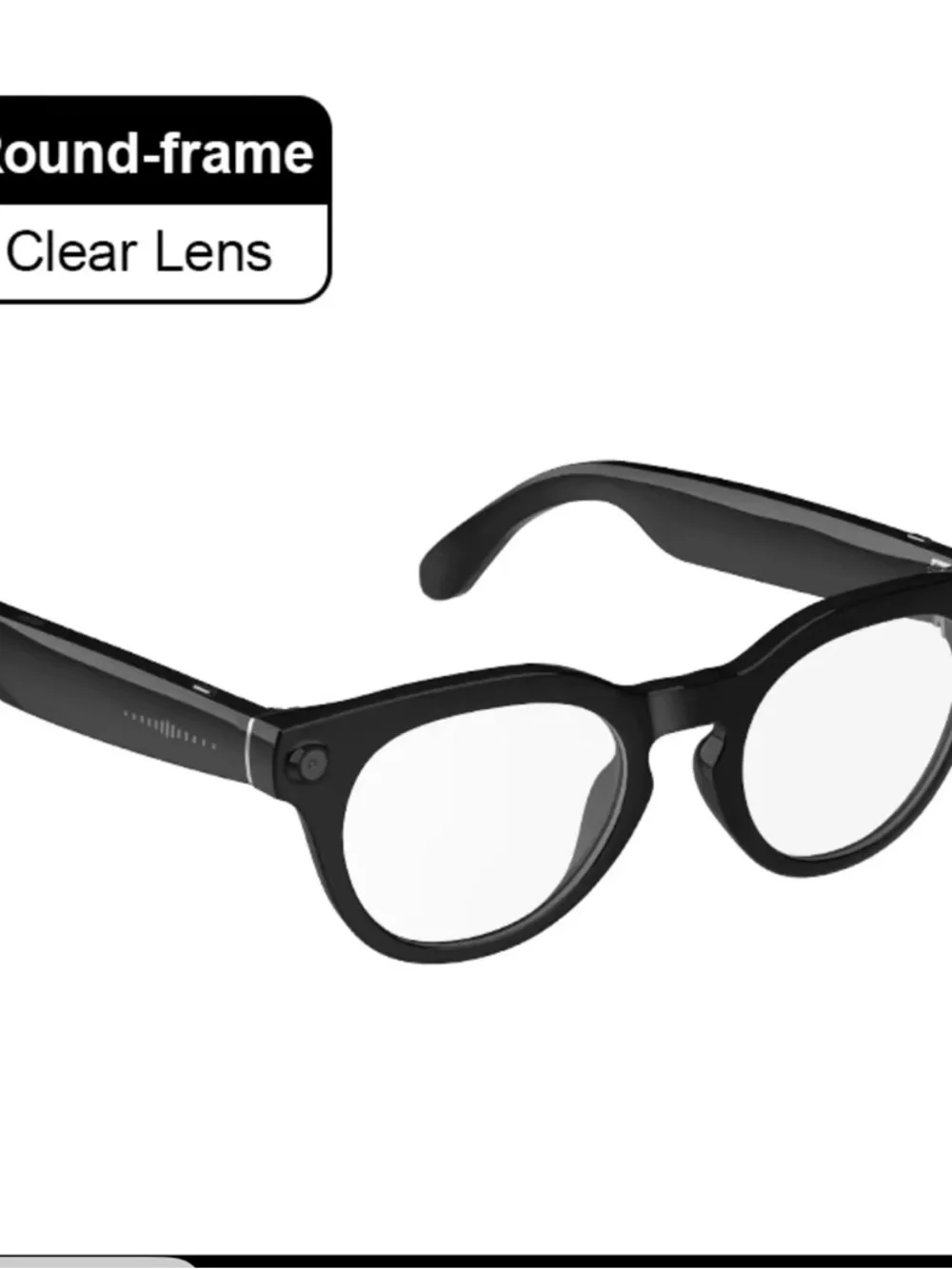 Wireless Smart Video Glasses in Black with Built-In Camera